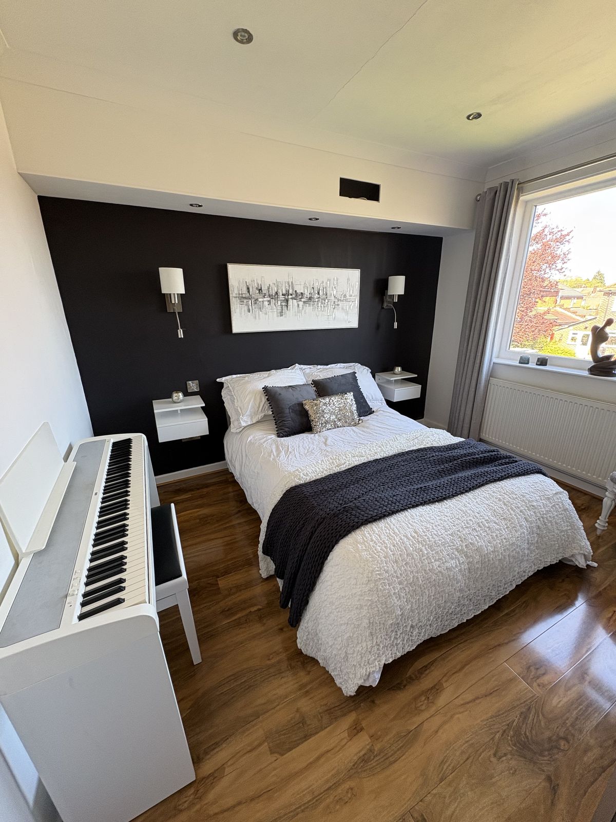 The boutique hotel bedroom