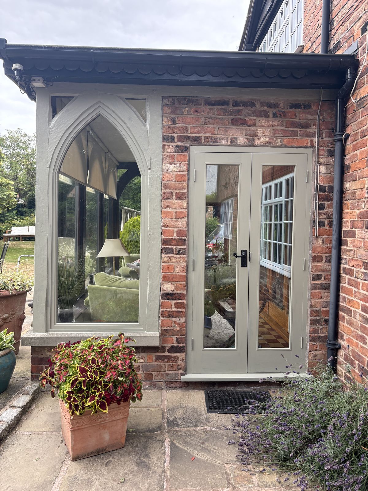 Garden room side door and window